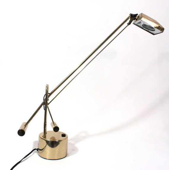 Mid Century Brass Adjustable Drafting Lamp like Koch & Lowry
