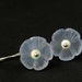 Blue Chalcedony flower earrings with Welo Opal Sterling Silver, carved blossoms