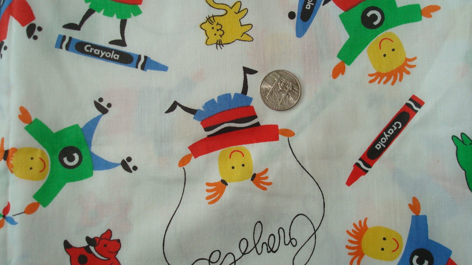 Crayola Kids Novelty Print Fabric 100 Cotton 2 yds