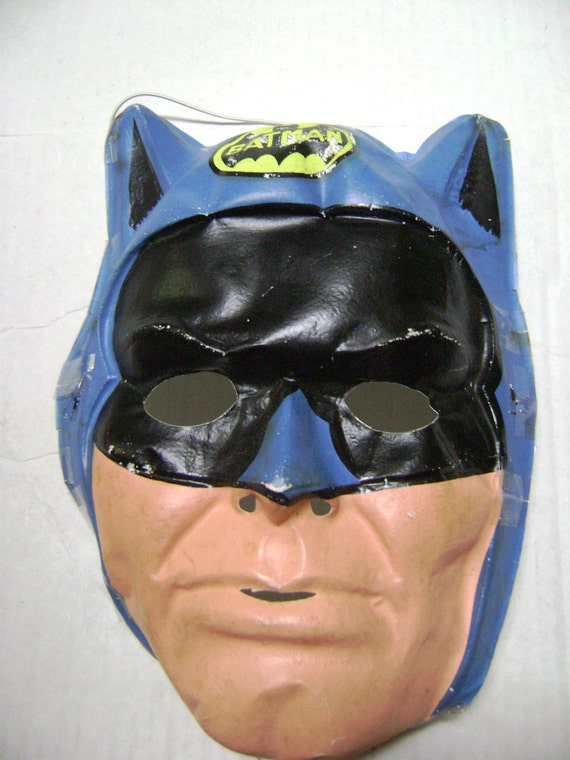 Vintage Halloween Mask Batman Masquerade Retro Kid by JunqueGypsy