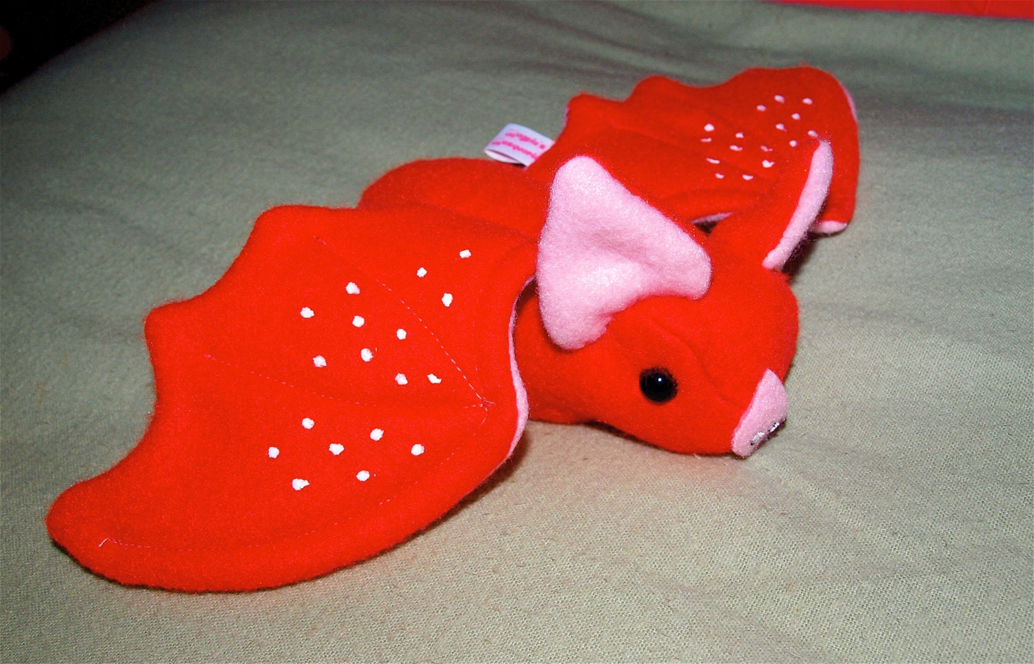 pink bat plushie