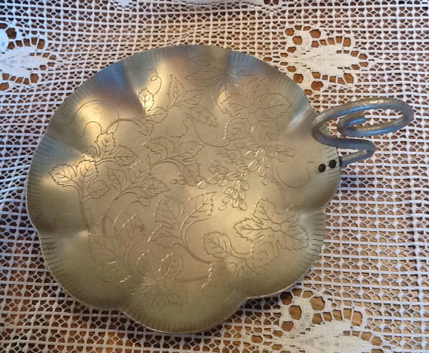 Vintage Hammered Aluminum Tray Haute Juice