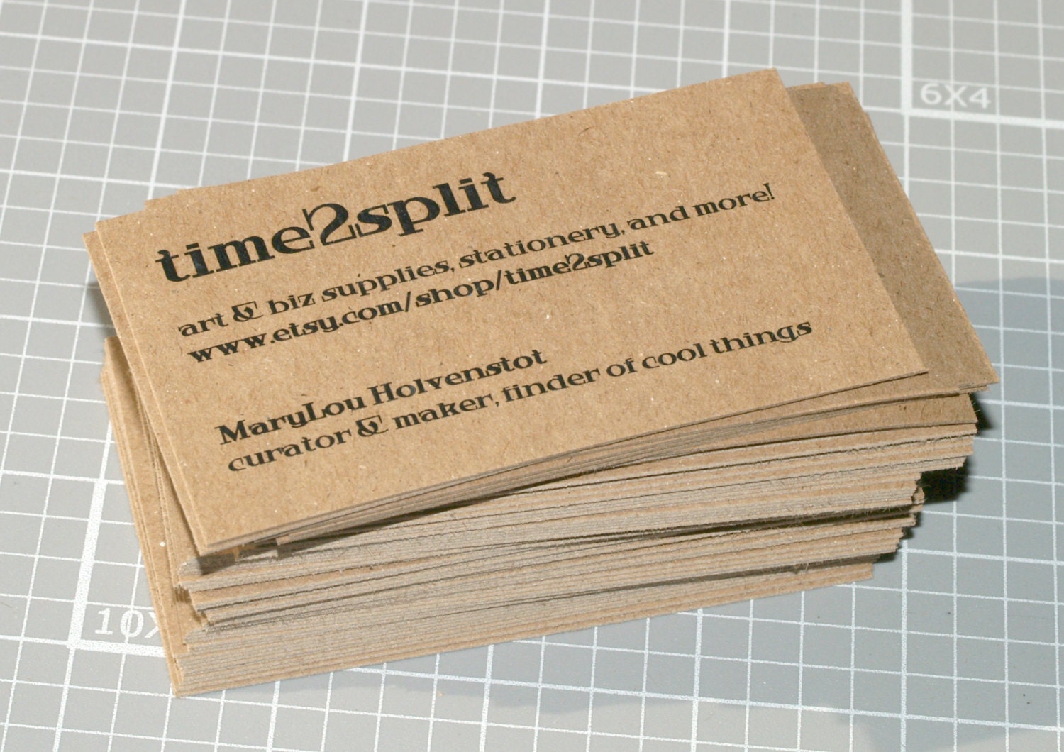Kraft Business Cards Chipboard . Lightweight . Custom Biz