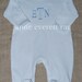 Blue Dot Sleeper-Monogrammed Footed Sleepers - Coming Home Outfit - Monogramed Outfit - Pajamas - Rompers - Pima Cotton