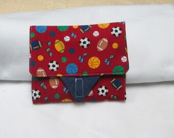 Handmade - Sports Themed - Kindle Cover - Padded eReader - Kindle - Kindle Fire -6 1/2 to 7 1/2 tablet cover - case