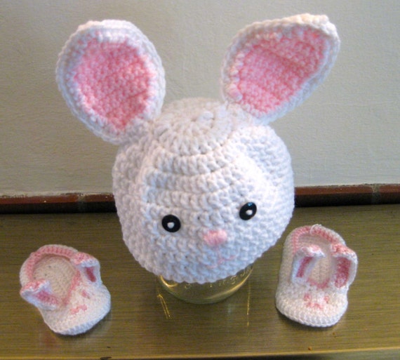 Carter's Baby 2-Pack Bunny Crochet Booties and Hat main image 1
