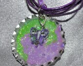 Melted Crayon Bottle Cap Necklace Il_170x135
