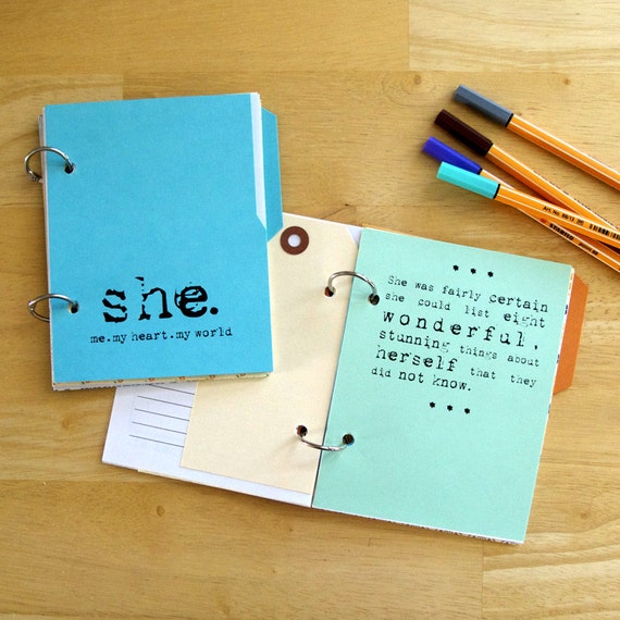 Items similar to Writing Prompt Journal, Diary - She: Me, My Heart, My ...