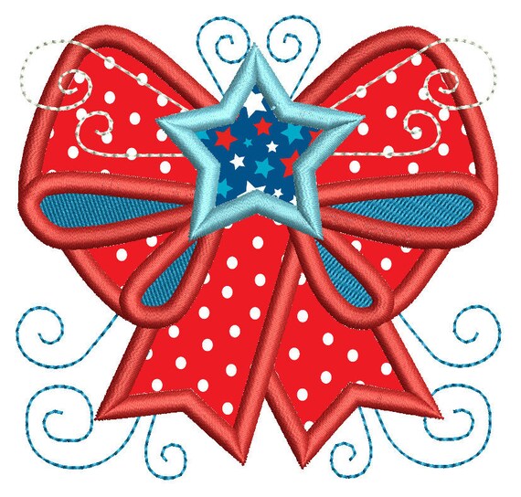 Bow applique embroidery design. Pretty bow by Embroidalot on Etsy