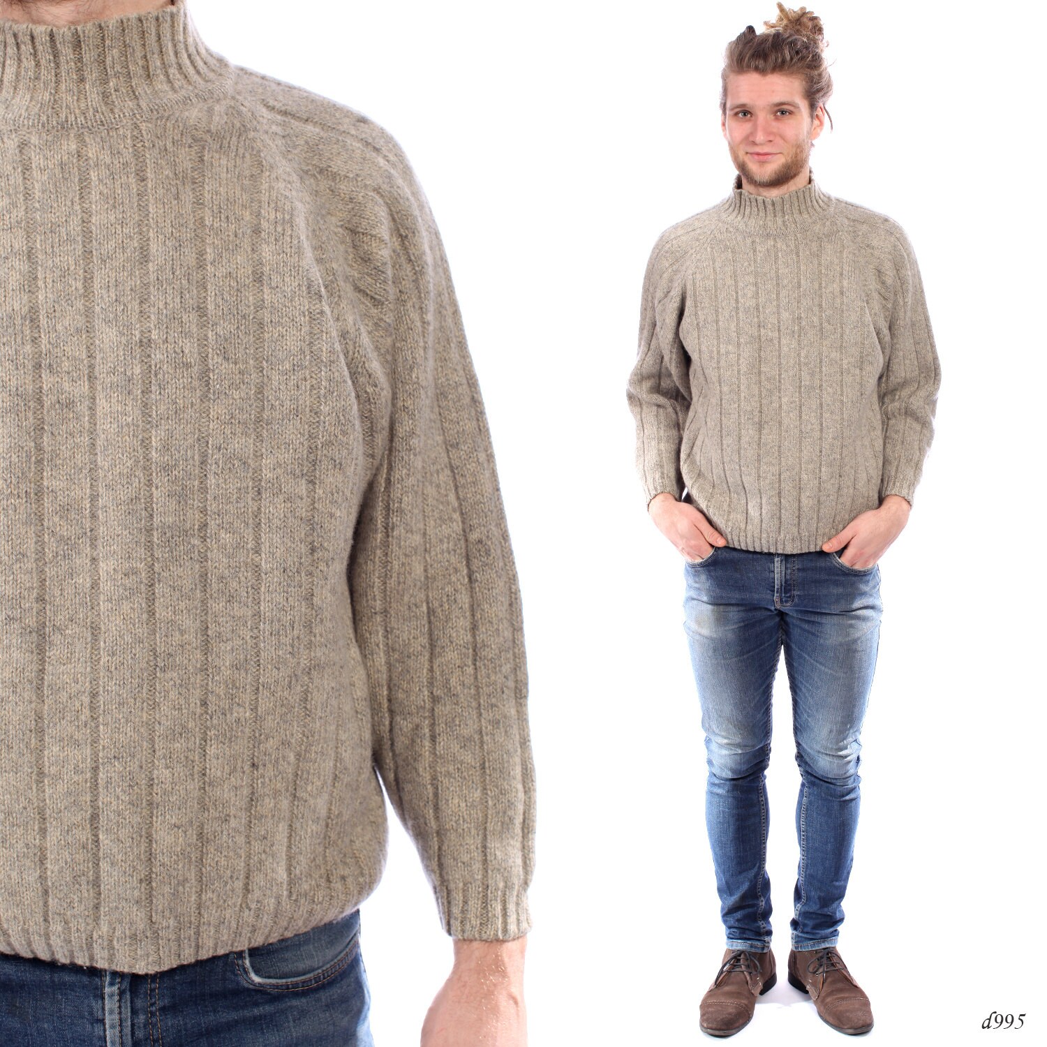 Giordano Men Sweaters Men Thick Contrast colored Pull