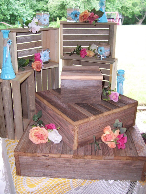 Rustic Wedding Cupcake Stands 2