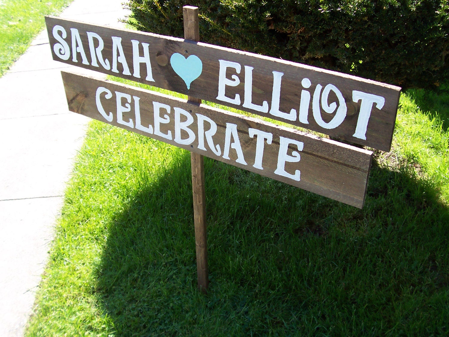 Wedding Signs rustic LARGE wooden yard sign beach