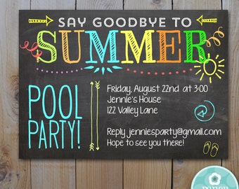 End Of Summer Pool Party Invitations 10