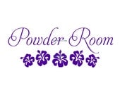 Powder Room - Wall Decal - Vinyl Wall Decals, Wall Decor, Signage, Powder Room Decal, Bathroom Wall Decal, Bathroom Door Decal