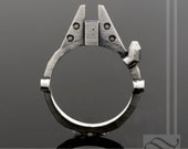 Falcon Ship Stacking Ring - Sterling Silver - Thin Movie themed ring