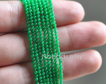 Green Quartz Stone beads 2mm Smooth Round beads -V6054-4 / Full strand