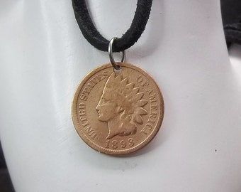 1898 indian head penny beads on necklace