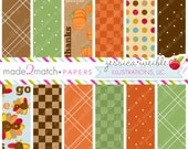 Pilgrim Kids Cute Digital Backgrounds - Commercial Use OK - Thanksgiving Papers, Thanksgiving Backgrounds Il_170x135