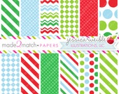 Lets Bake Christmas Cute Digital Papers Backgrounds for Commercial or Personal Use, Christmas Papers, Christmas Backgrounds Il_170x135