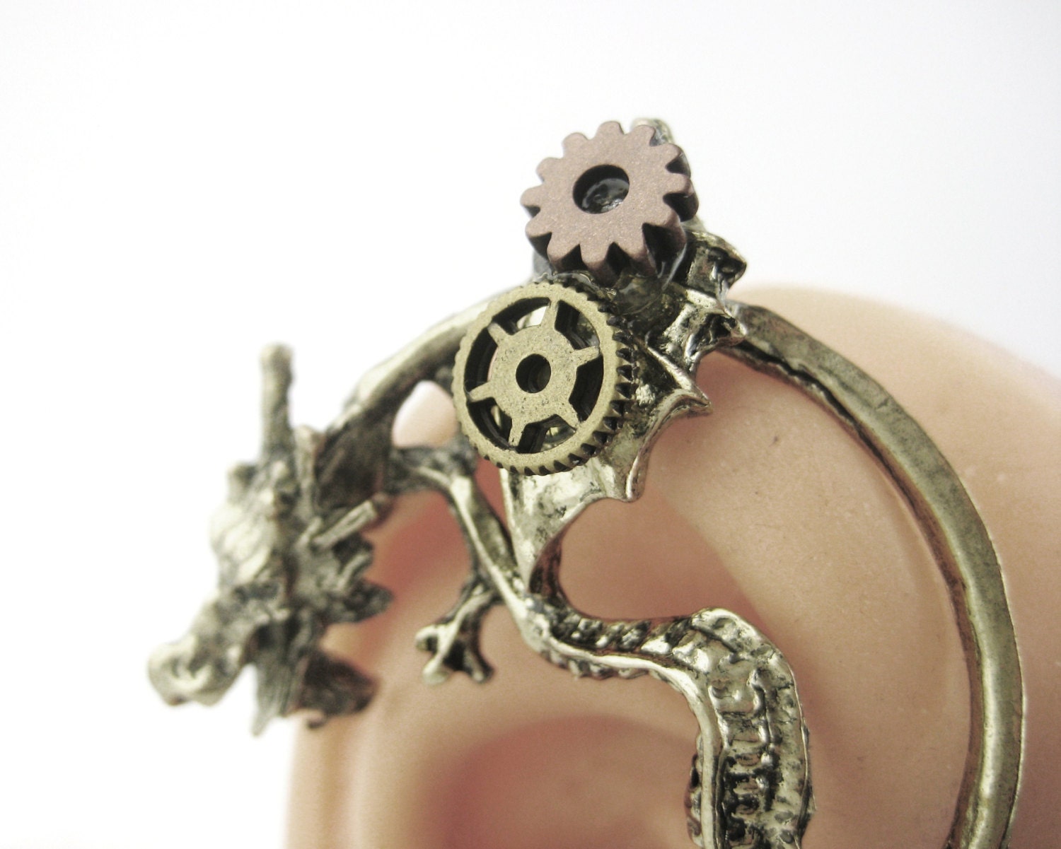 Steampunk Jewelry Dragon Ear Cuff Dragon Earcuff Dragon