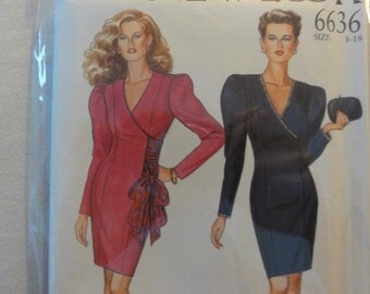 ... Shoulders- UNCUT New Look Sewing Pattern 6636- Size 8-18 Bust 31-40