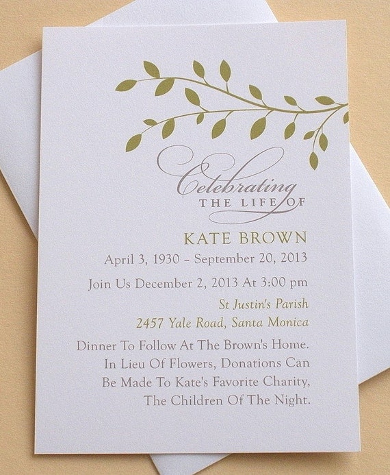 How To Write An Invitation To A Memorial Service 7