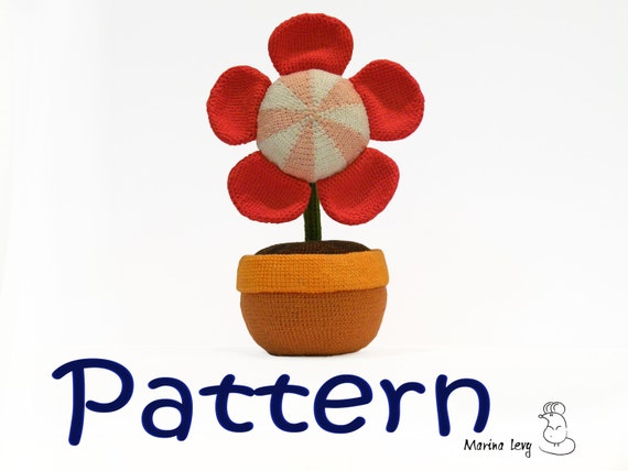 Flower in the Pot amigurumi pattern for crocheted amigurumi