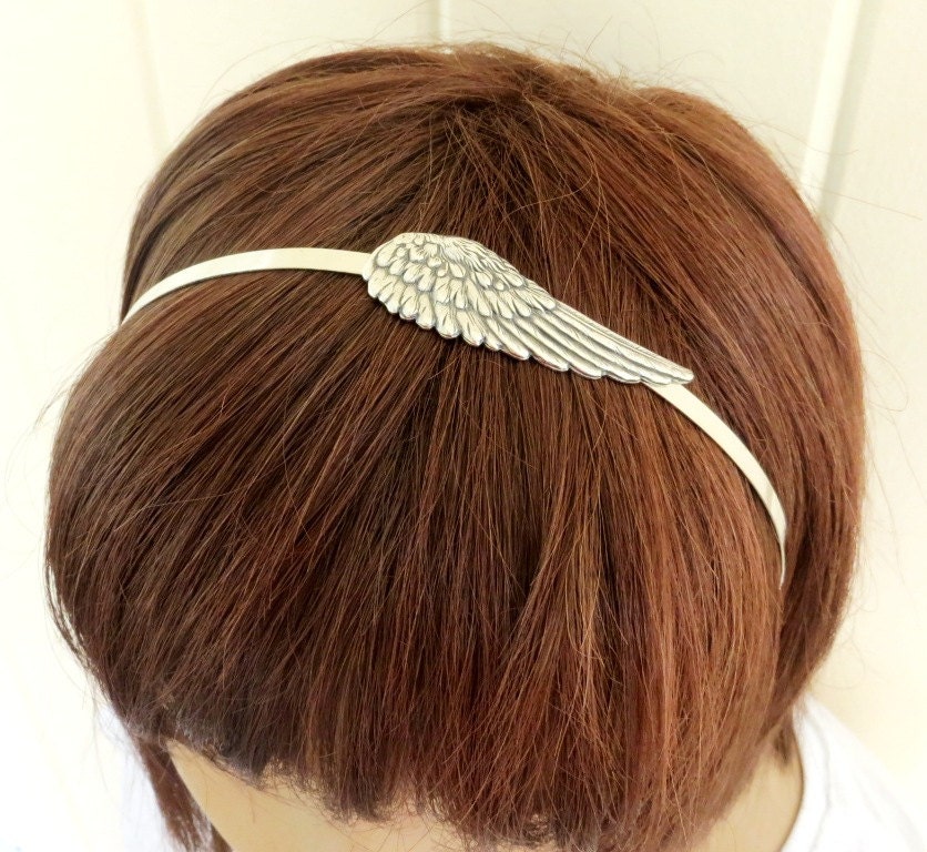 Steampunk Angel Wing Headband Metal Headband by BellaMantra