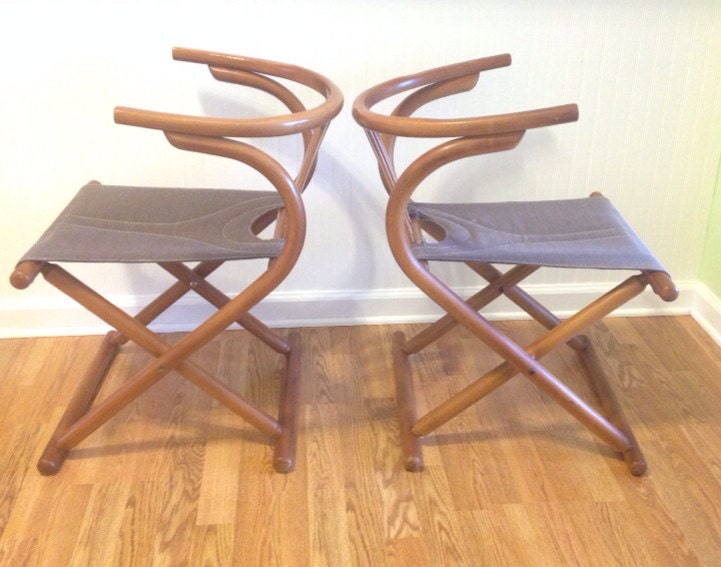 Mid Century Modern Bentwood Folding Chairs Made in Romania