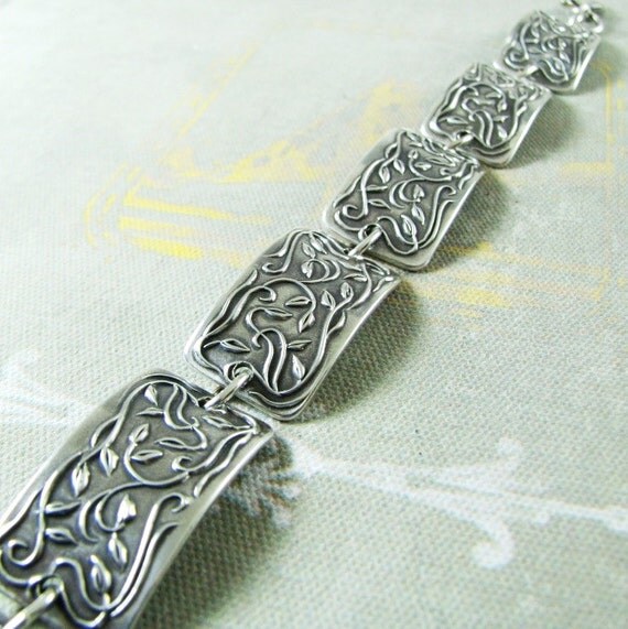 Always Fine and Sterling Silver Leaves and Vines Bracelet