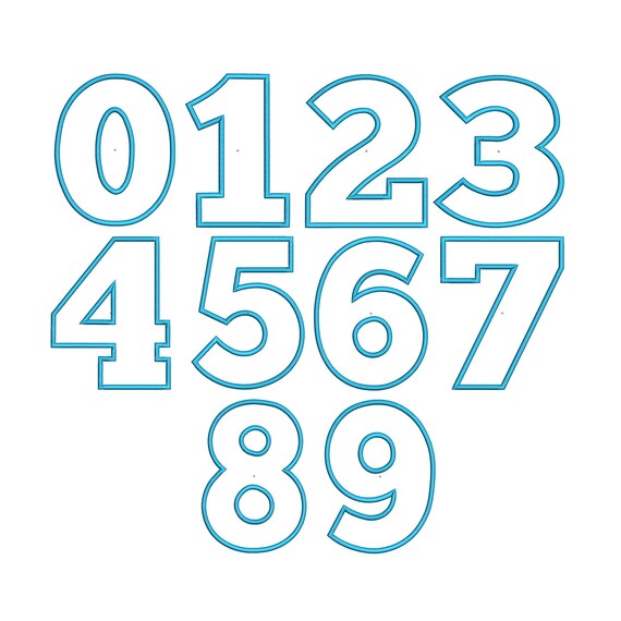 Applique Numbers Embroidery Design by mysewcuteboutique on Etsy