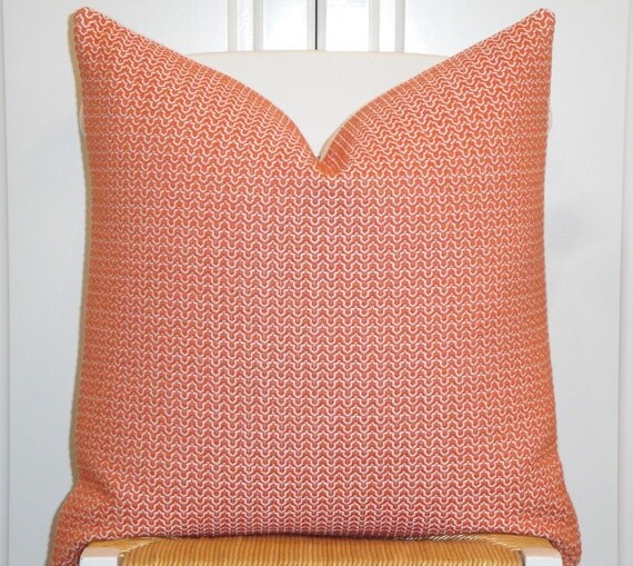 Decorative Pillow Cover Coral/Orange Trellis Pillow