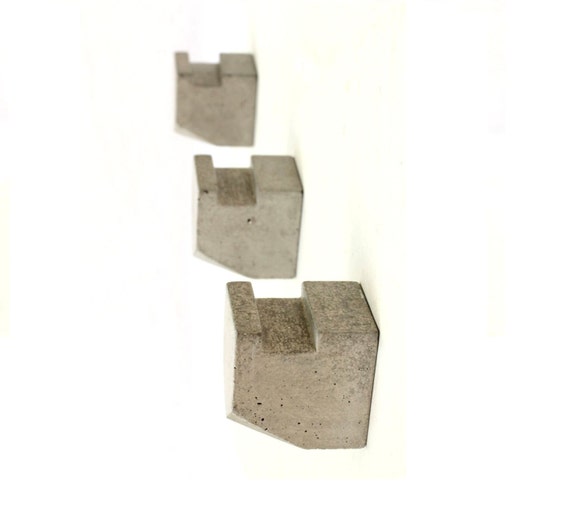 SALE Modern Concrete Hook set of 3