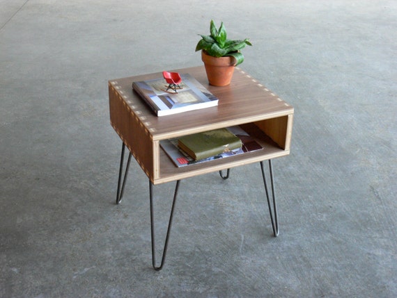 Items similar to Mid Century Modern Inspired Side Table on Etsy