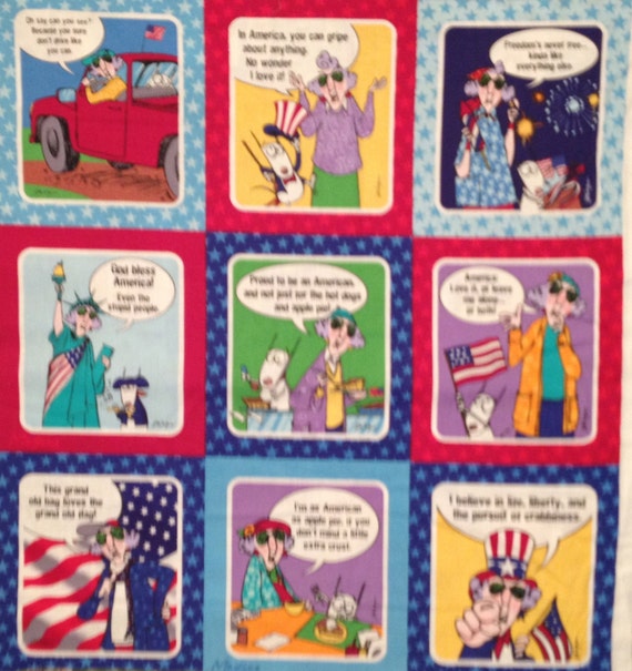 A Wonderful Robert Kaufman Maxine Comic Celebration Fabric