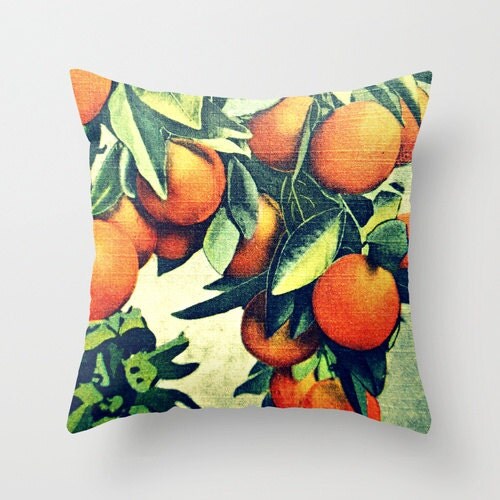 orange fruit pillow
