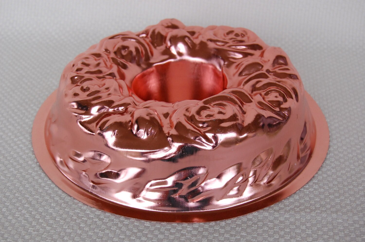Vintage 5 Cup Pink Aluminum ROSE Jello Mold Gelatin Mold Aspic