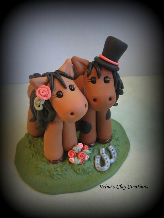  Wedding  Cake  Topper  Horse  Animal Pony Custom Cake  Topper 