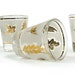 Mid Century Foliage Leaf Shot Glass, Set of Four, Mad Men Era, Cocktail Glasses, New Home Gift, Thanksgiving Table