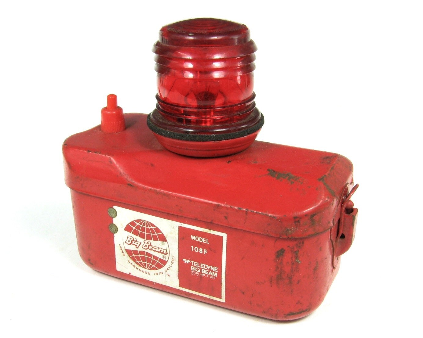 Vintage Emergency Red Light / Big Beam Model 108F / Industrial