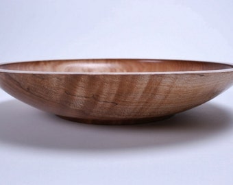 Spalted Fiddleback Big Leaf Maple Wooden Bowl #1277 11" X 2 1/8"