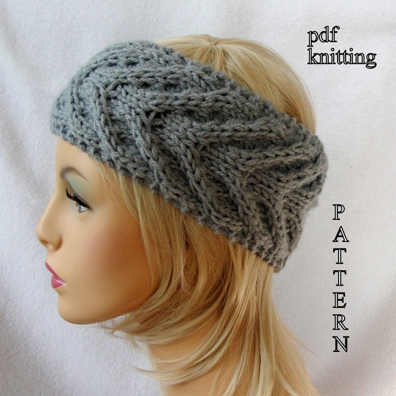 Knit Ear Warmer Pattern Knit Headband pattern Knit Staghorn