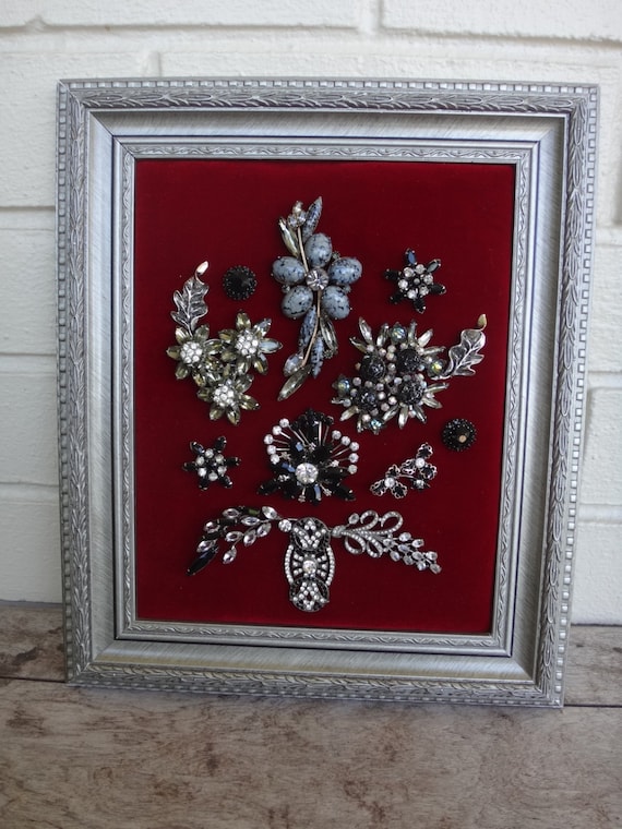 Jewelry Art Framed Vintage Jewelry Art by RegalRabbitVintage