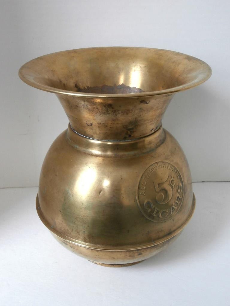 Brass Spittoon 5 Cent Cigars All Famous Havana