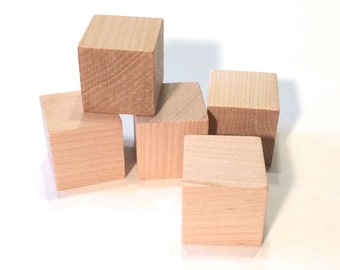 25 Wooden Blocks - 25 blocks 1 inch Cubes