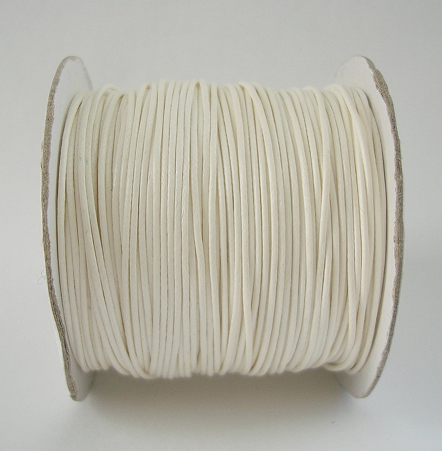 Wax Cord Korea Waxed Polyester Cords White 1mm Stringing