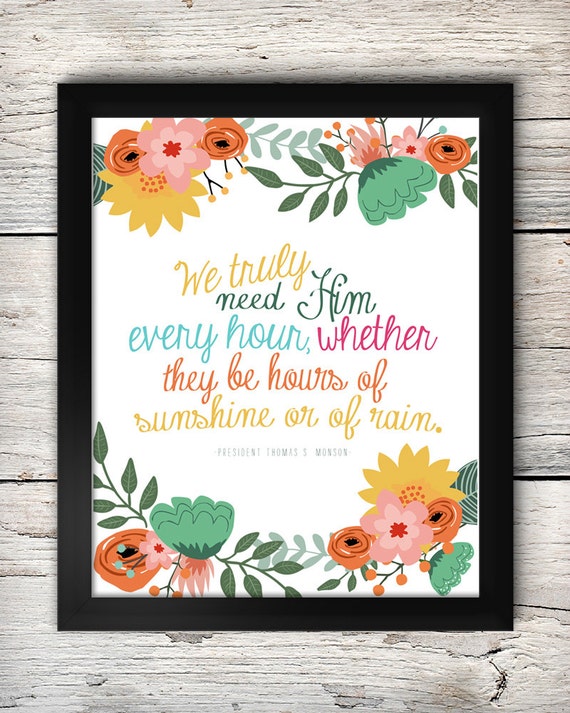 Printable Wall Art Sunshine or Rain 8x10 LDS President