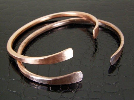 Handmade Hammered Copper Bracelet Copper Cuff By Bonzerbeads