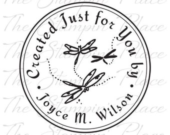 Personalized Custom Stamp - Created Just for You by Dragonflies - PK314