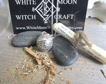 Wiccan jewelry success spell pendant amulet prayer box necklace locket secret compartment pagan wicca metaphysics new age medieval herbs